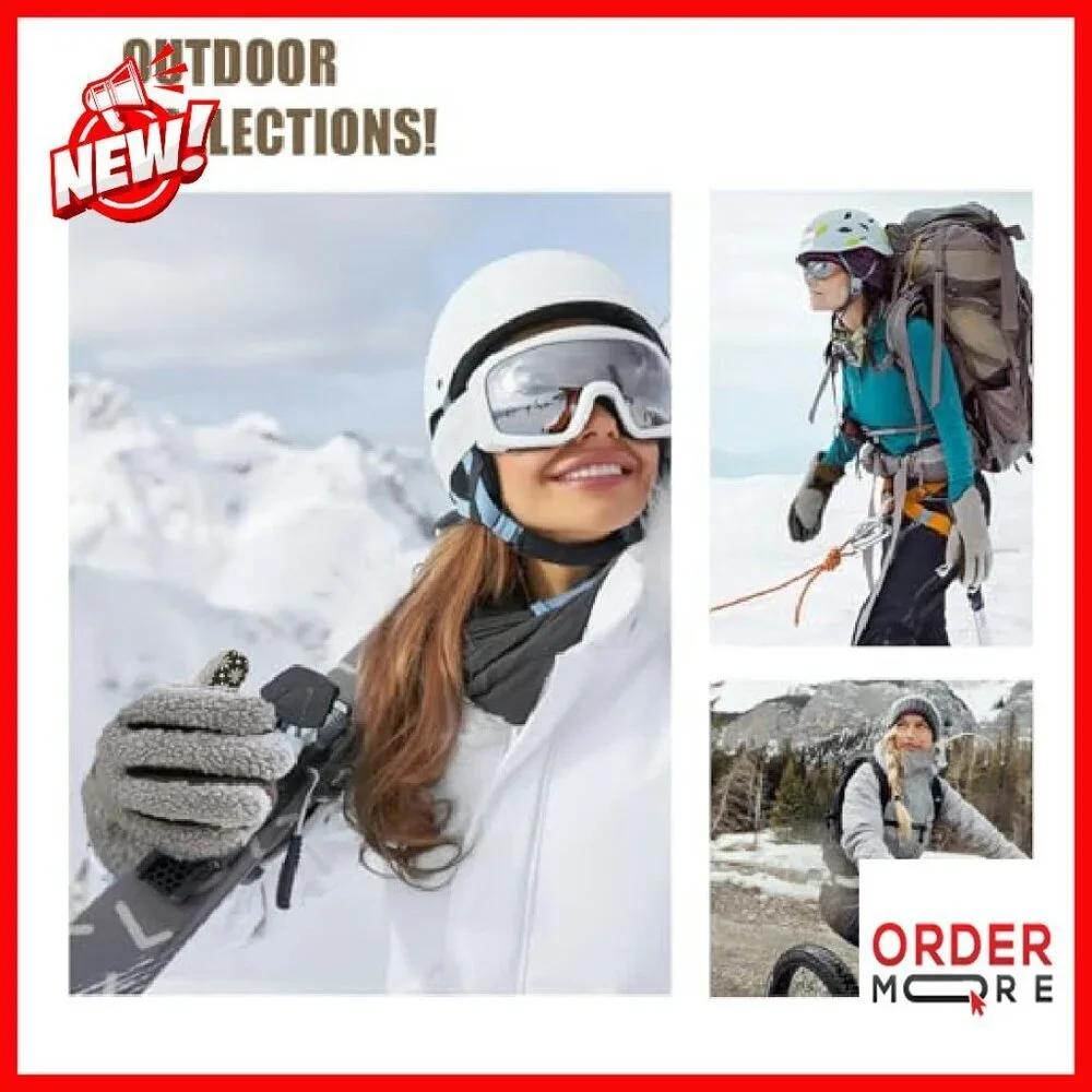 Women's Sherpa Gloves with 3M Thinsulate Insulation Anti-Slip Grip